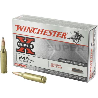 Winchester Ammo Super-X 243 Win PSP 80 Grain [X2431] | Ammo Freedom