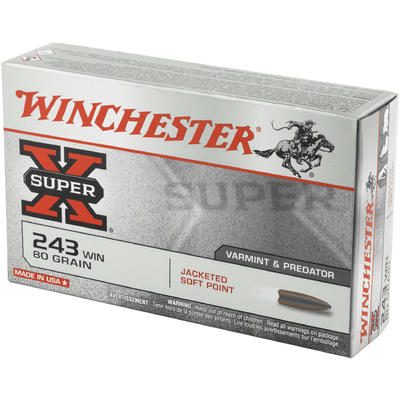 Winchester Ammo Super-X 243 Winchester 80 Grain PS