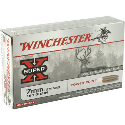 Winchester Ammo Super-X 7mm Magnum 150 Grain Power