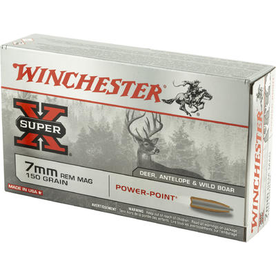 Winchester Ammo Super-X 7mm Magnum 150 Grain Power