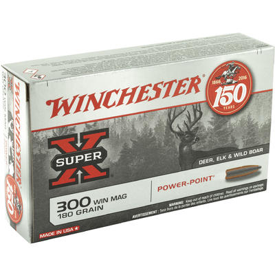 Winchester Ammo Super-X 300 Win Mag 180 Grain Powe