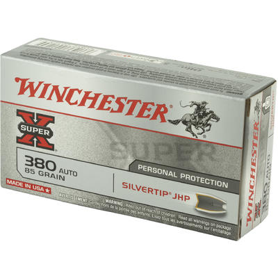 Winchester Ammo Super-X 380 ACP 85 Grain Silvertip