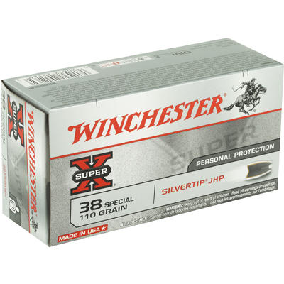 Winchester Ammo Super-X 38 Special 110 Grain Silve