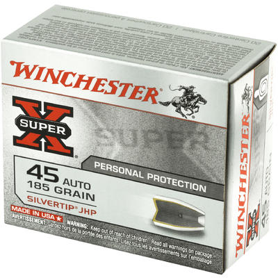 Winchester Ammo Super-X 45 ACP 185 Grain Silvertip Winchester Ammo Super-X 45 ACP 185 Grain Silvertip