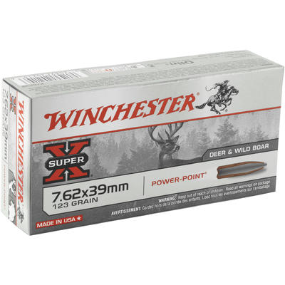 Winchester Ammo Super-X AK-47 7.62x39mm 123 Grain Winchester Ammo Super-X AK-47 7.62x39mm 123 Grain