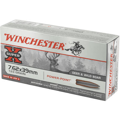 Winchester Ammo Super-X AK-47 7.62x39mm 123 Grain Winchester Ammo Super-X AK-47 7.62x39mm 123 Grain
