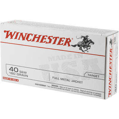Winchester Ammo Best Value 40 S&W 180 Grain FM