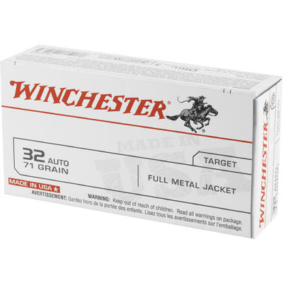 Winchester Ammo USA 32 ACP FMJ 71 Grain 50 Rounds