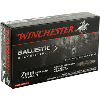 Winchester Ammo Supreme 7mm Magnum 140 Grain Silve