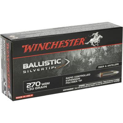 Winchester Ammo Supreme 270 WSM 130 Grain Silverti