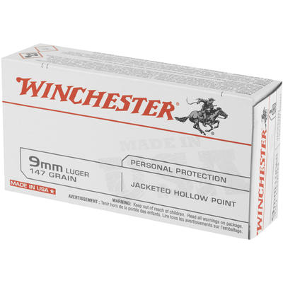 Winchester Ammo Best Value 9mm 147 Grain JHP 50 Ro