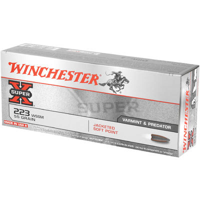 Winchester Ammo Super-X 223 WSSM 55 Grain PSP 20 R