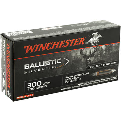 Winchester Ammo Supreme 300 WSM 180 Grain Silverti