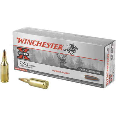 Winchester Ammo Super-X 243 WSSM 100 Grain Power-P