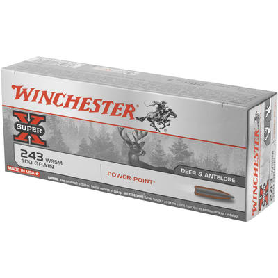 Winchester Ammo Super-X 243 WSSM 100 Grain Power-P