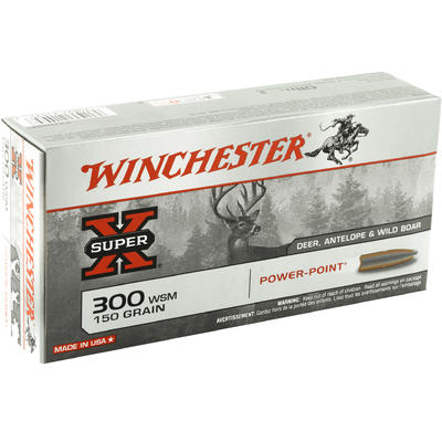 Winchester Ammo Super-X 300 WSM 150 Grain Power-Po Winchester Ammo Super-X 300 WSM 150 Grain Power-Po