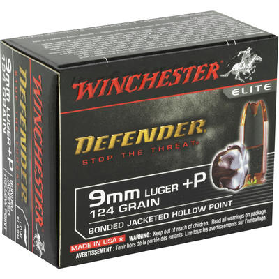 Winchester Ammo Elite PDX1 Defender 9mm+P Bonded J