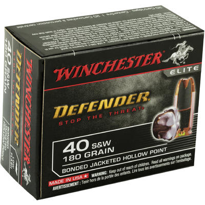 Winchester Ammo Elite PDX1 Defender 40 S&W Bon Winchester Ammo Elite PDX1 Defender 40 S&W Bon