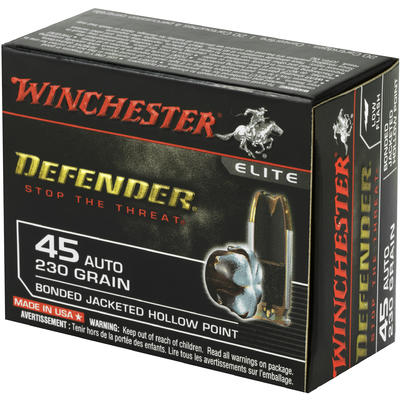 Winchester Ammo Elite PDX1 Defender 45 ACP Bonded Winchester Ammo Elite PDX1 Defender 45 ACP Bonded