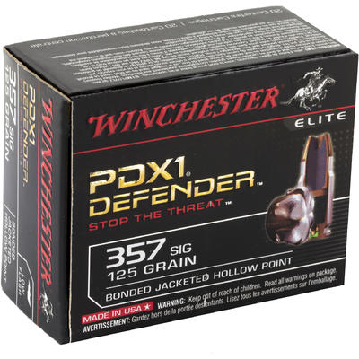 Winchester Ammo Elite PDX1 Defender 357 Sig Bonded