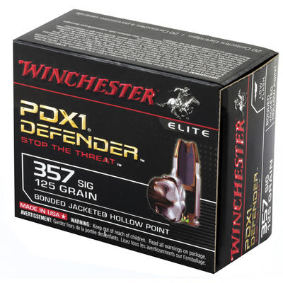 Winchester Ammo Elite PDX1 Defender 357 Sig Bonded