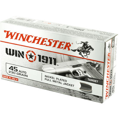 Winchester Ammo Win1911 45 ACP FMJ 230 Grain 50 Ro Winchester Ammo Win1911 45 ACP FMJ 230 Grain 50 Ro
