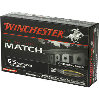 Winchester Ammo Match 6.5 Creedmoor 140 Grain BTHP