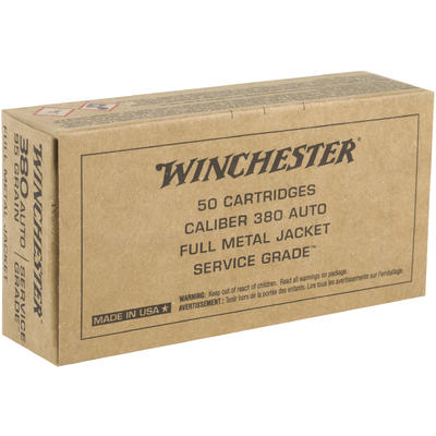 Winchester Ammo Service Grade 380 ACP 95 Grain FMJ