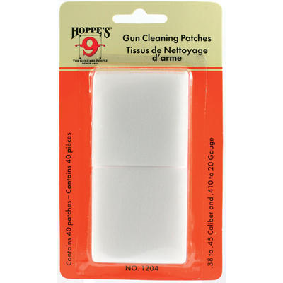Hoppes Cleaning Supplies #2 Gun Patches .38-.45 Ca