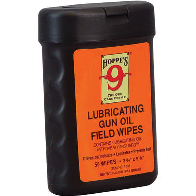 Hoppes Cleaning Supplies Gun Oil Field Wipes 3x5 [