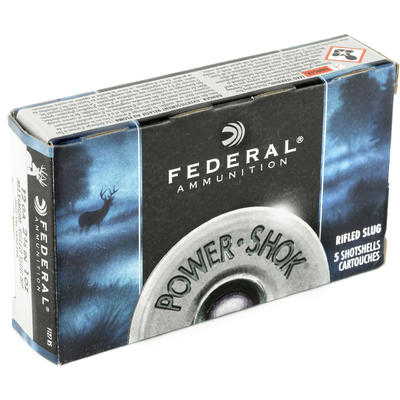 Federal Shotshells Power-Shok Rifled Slug 12 Gauge Federal Shotshells Power-Shok Rifled Slug 12 Gauge