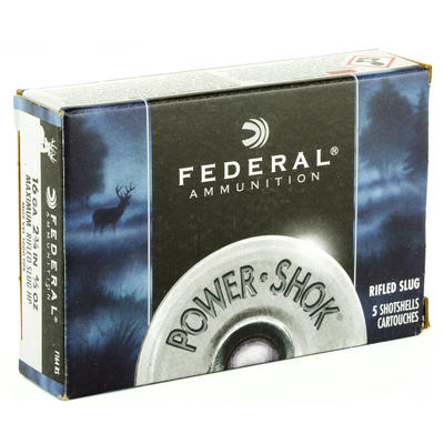 Federal Shotshells Power-Shok Rifled Slug 16 Gauge
