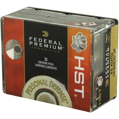 Federal Ammo Defense 45 ACP JHP 230 Grain 20 Round