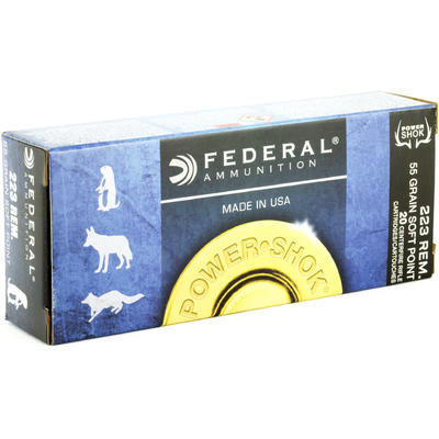 Federal Ammo Power-Shok 223 Remington SP 55 Grain