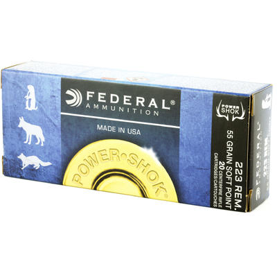 Federal Ammo Power-Shok 223 Remington SP 55 Grain