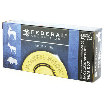 Federal Ammo Power-Shok 243 Winchester SP 100 Grai