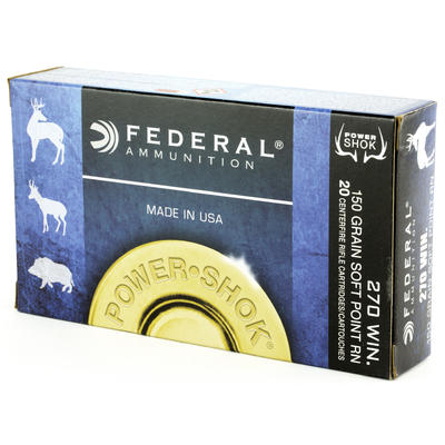 Federal Ammo Power-Shok 270 Winchester SP 150 Grai