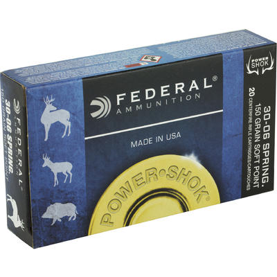 Federal Ammo Power-Shok 30-06 Springfield SP 150 G