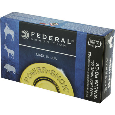 Federal Ammo Power-Shok 30-06 Springfield SP 150 G