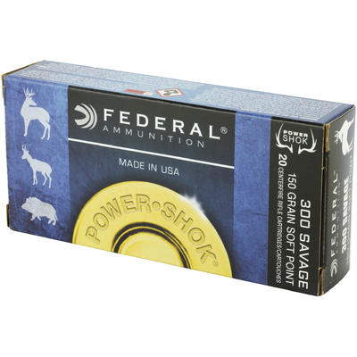 Federal Ammo Power-Shok 300 Savage SP 150 Grain 20