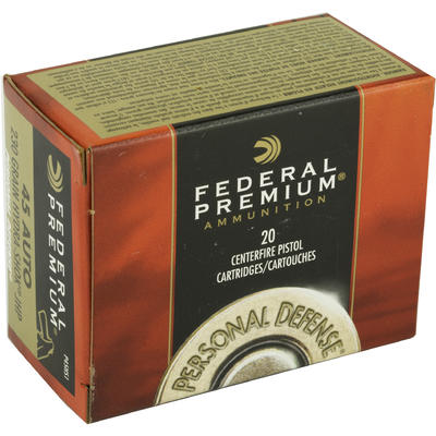 Federal Ammo 45 ACP Hydra-Shok JHP 230 Grain 20 Ro