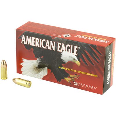 Federal Ammo American Eagle 9mm FMJ 115 Grain 50 R