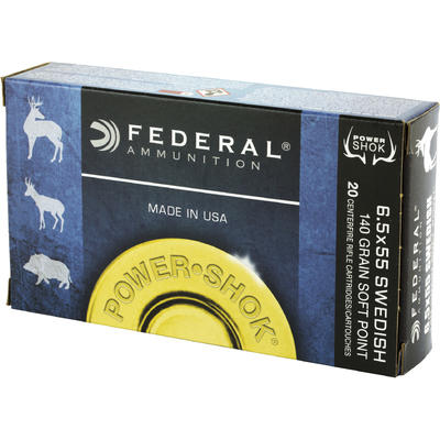 Federal Ammo Power-Shok 6.5x55mm SP 140 Grain 20 R Federal Ammo Power-Shok 6.5x55mm SP 140 Grain 20 R