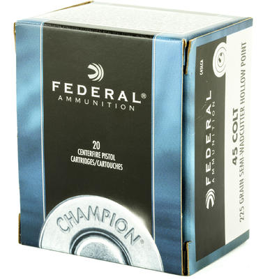 Federal Ammo 45 Colt (LC) Semi-Wadcutter HP 225 Gr