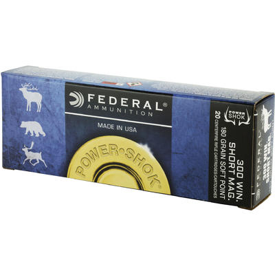 Federal Ammo Power-Shok 300 WSM SP 180 Grain 20 Ro