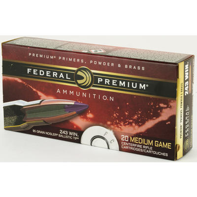 Federal Ammo Vital-Shok 243 Winchester Nosler Ball