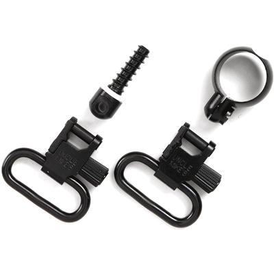 Uncle Mikes 1in Black Quick Detach Sling Swivels [