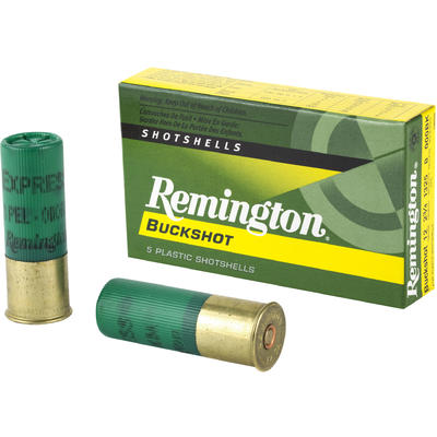 buckshot remington 12ga pellets shotshells 5rd ammo