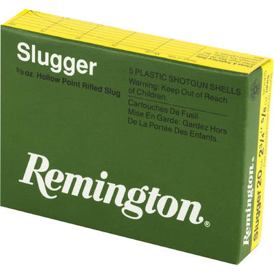 Remington Shotshells Slugger Rifled Slugs 20 Gauge