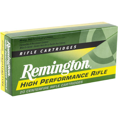 Remington Ammo 222 Rem 50 Grain PSP 20 Rounds [R22
